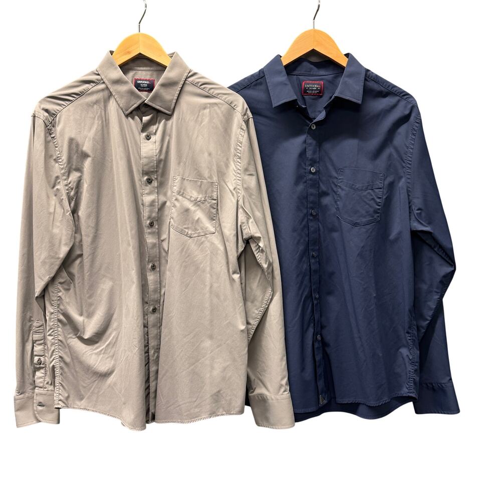 Lot of 2 UNTUCKit Gironde Shirts Mens XL Performance Button Up Long Sleeve